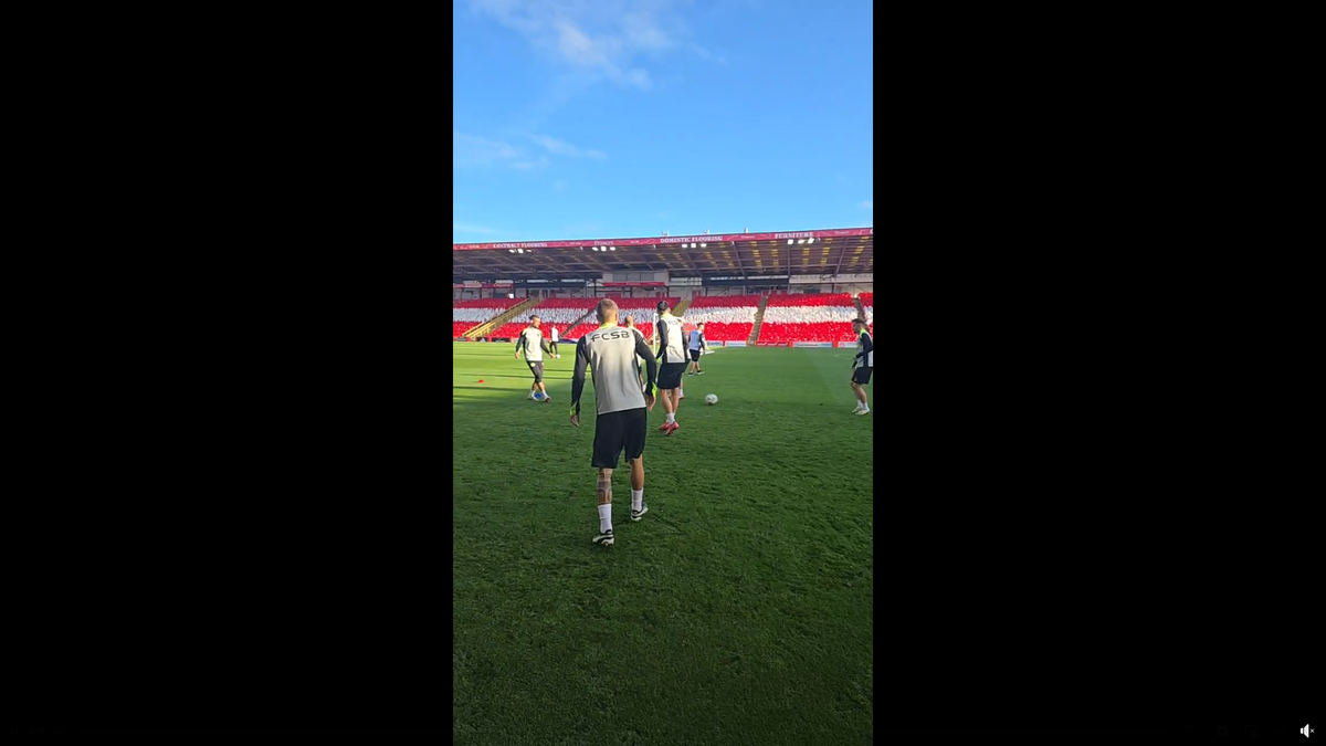 FCSB s-a antrenat pe Pittodrie Stadium, cu scenografia celor de la Aberdeen pregătită