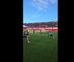 Au dat buzna în scenografia scoțienilor! FCSB, antrenament oficial pe stadionul special al lui Aberdeen: Marea Nordului, la 300 m de peluză