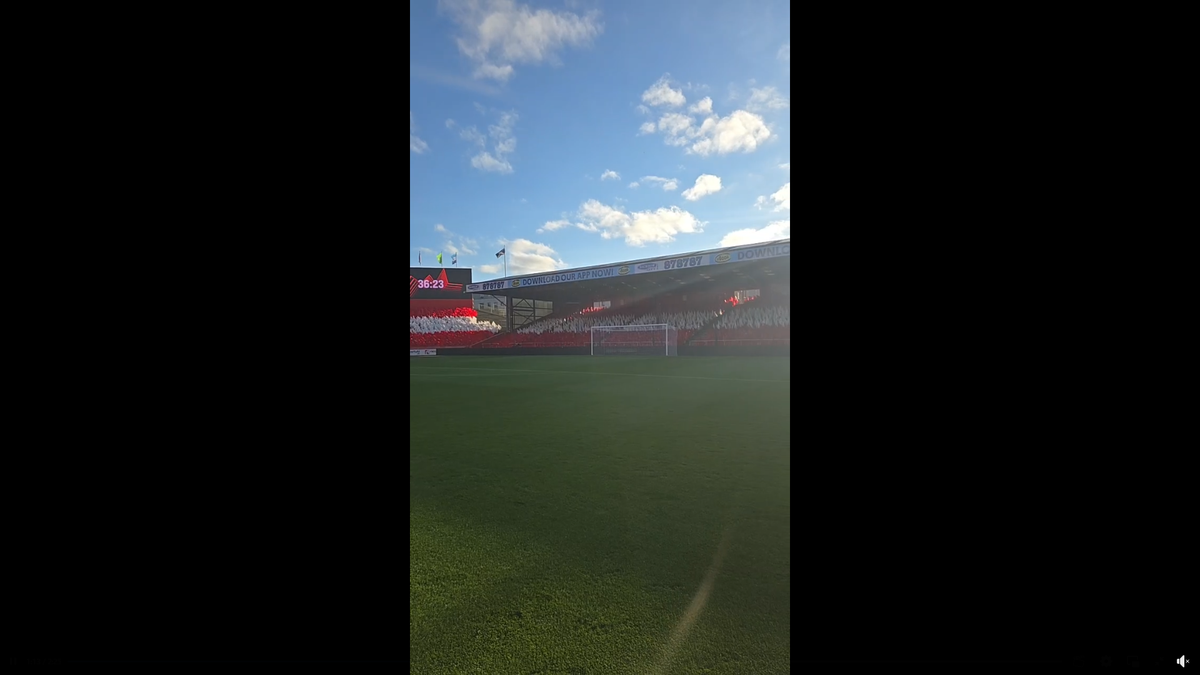 FCSB s-a antrenat pe Pittodrie Stadium, cu scenografia celor de la Aberdeen pregătită