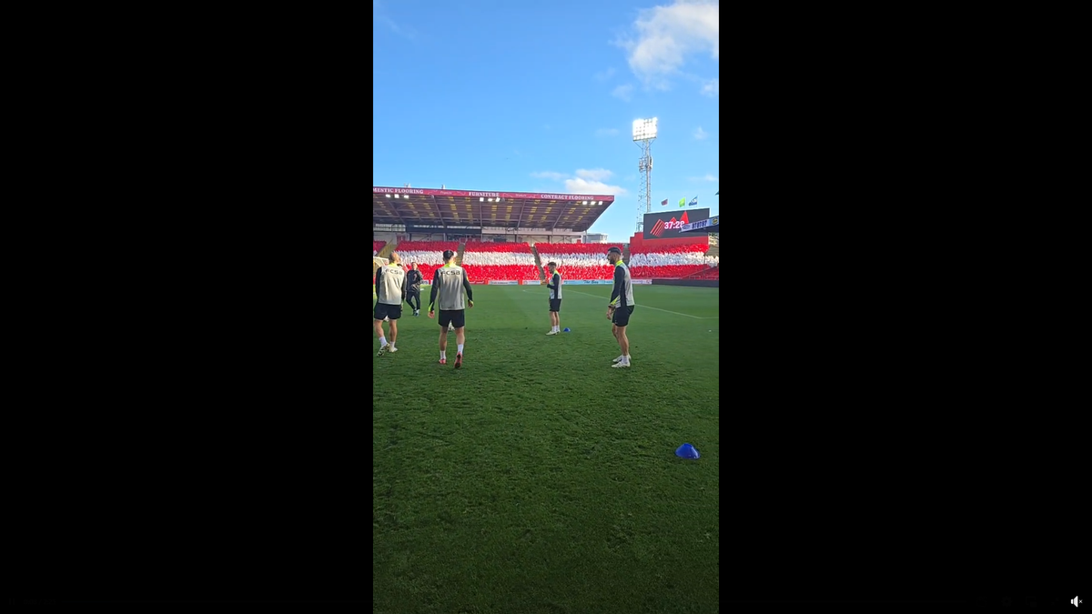 FCSB s-a antrenat pe Pittodrie Stadium, cu scenografia celor de la Aberdeen pregătită