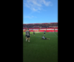 FCSB s-a antrenat pe Pittodrie Stadium, cu scenografia celor de la Aberdeen pregătită