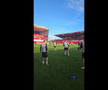 Au dat buzna în scenografia scoțienilor! FCSB, antrenament oficial pe stadionul special al lui Aberdeen: Marea Nordului, la 300 m de peluză