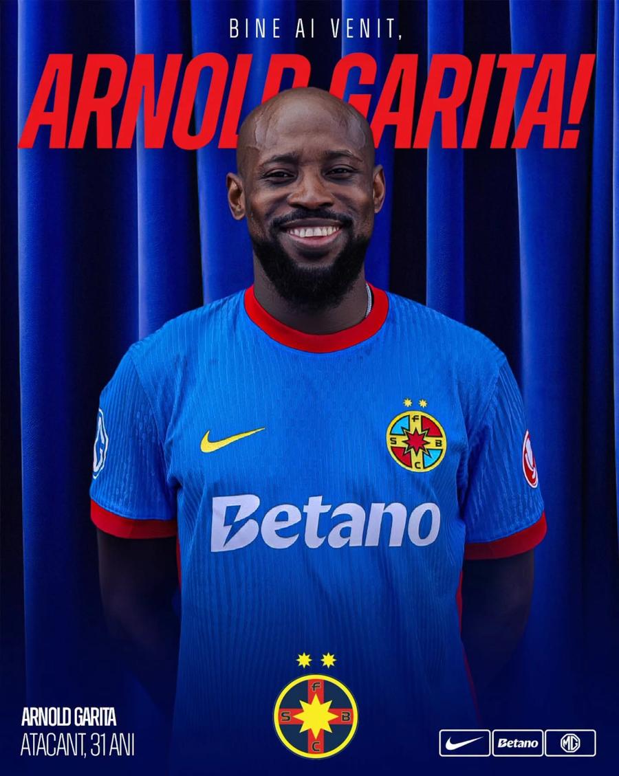 Arnold Garita, prezentat la FCSB / FOTO: Facebook @FCSB Arnold Garita, prezentat la FCSB » Ce număr va purta