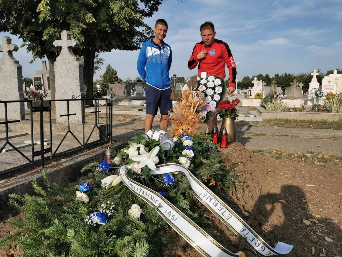 Pancu, Cristea și Onofraș la mormântul lui Ionuț Popa