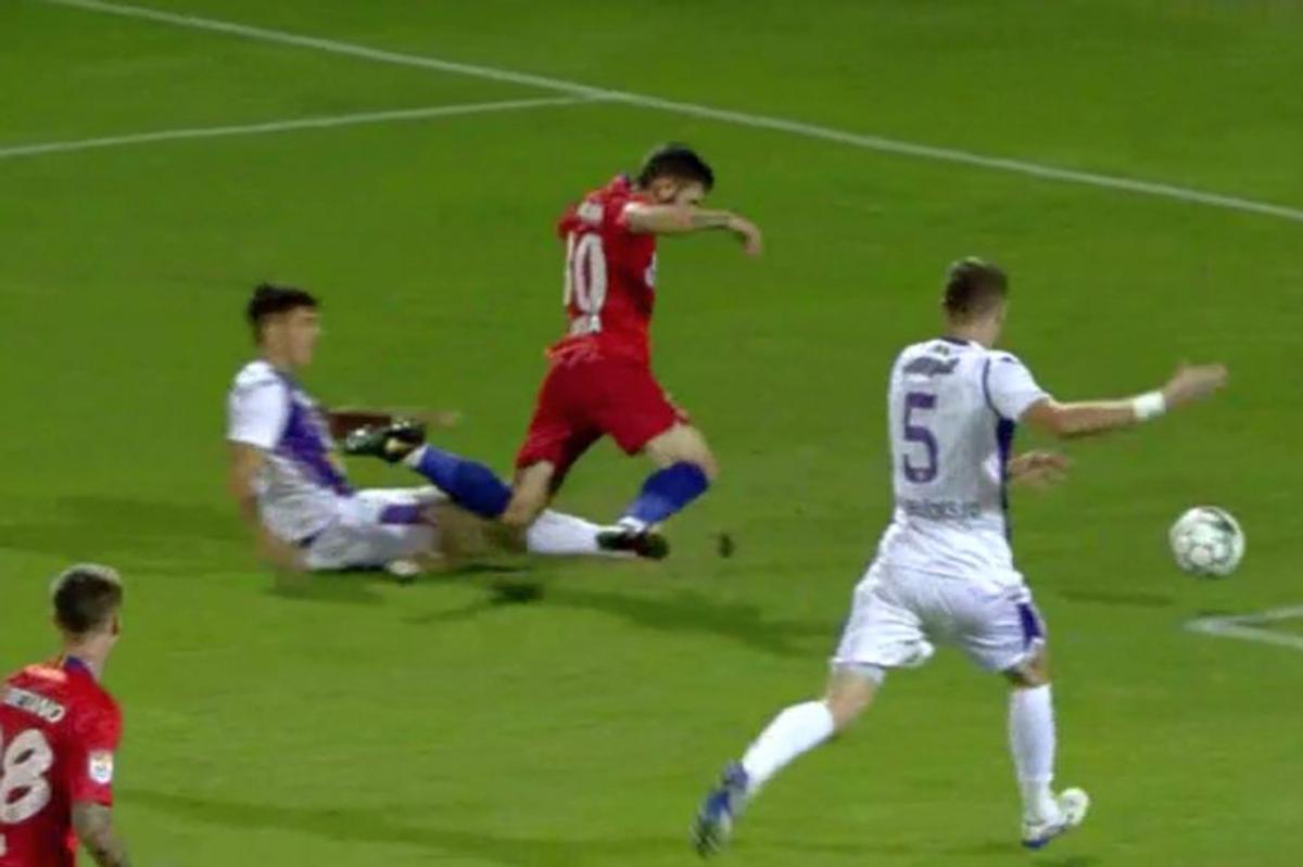 FCSB - FC ARGEȘ. Două mari erori de arbitraj în repriza secundă: penalty refuzat gazdelor + gol din ofsaid