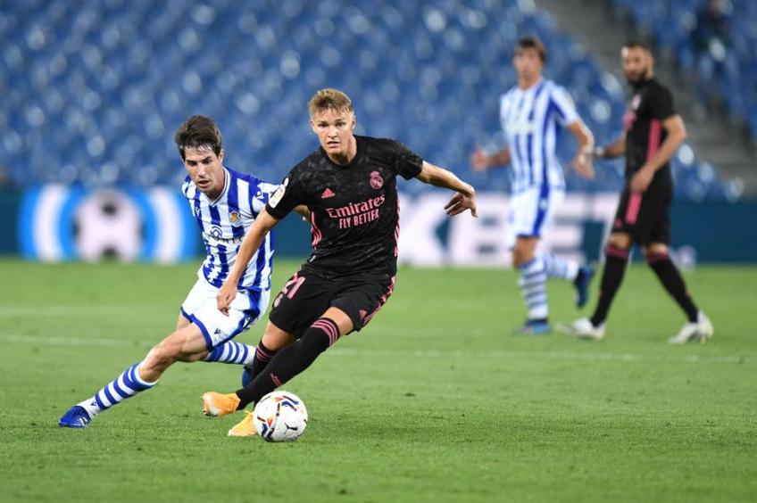 Martin Odegaard (foto, dreapta) a fost titular în Sociedad - Real Madrid 0-0 // Sursă foto: Getty