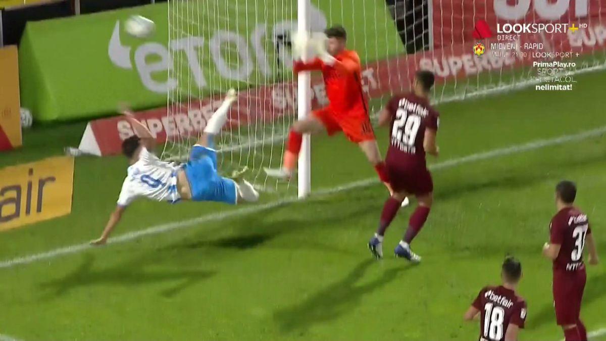 Andrei Ivan, ratare în CFR Cluj - CSU Craiova / FOTO: Captură @Look Sport
