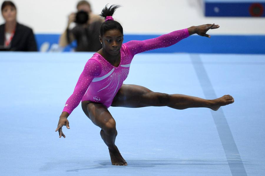 Simone Biles în 2013 la Anvers FOTO Imago Images Americanca Simone Biles, cvadruplă campioană olimpică, se întoarce pe scena mondială