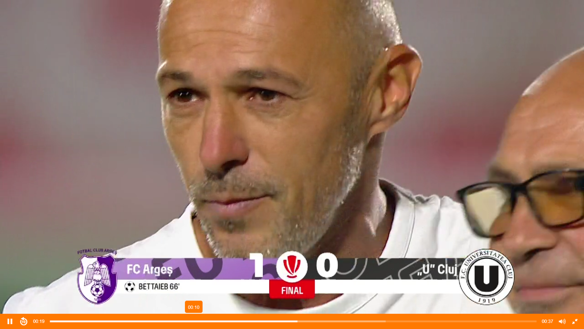 Bogdan Andone a început să plângă, după FC Argeș - U Cluj: „A fost o atmosferă apăsătoare”
