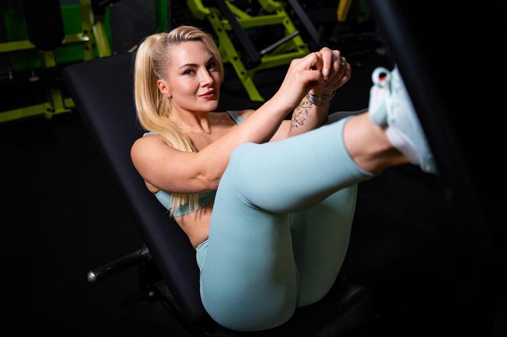 Ionela Sapariuc, la sala de fitness