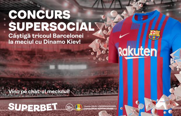 Prinde cea mai tare cotă la Barcelona – Dinamo Kiev și câștigă tricoul catalanilor! Vino pe chat-ul meciului din SuperSocial!