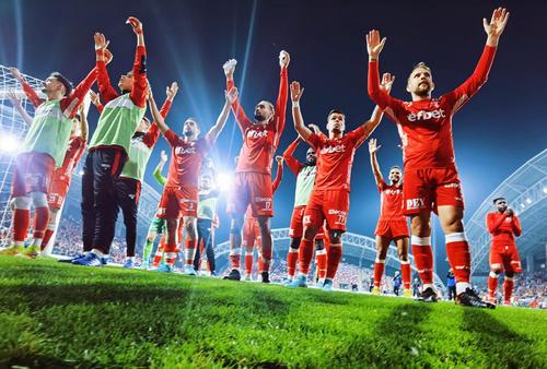 Virgiliu Postolachi (22 de ani), atacantul de la UTA, a analizat partida cu FCSB din grupele Cupei României Betano, scor 2-2/ FOTO: Facebook @UTA Arad