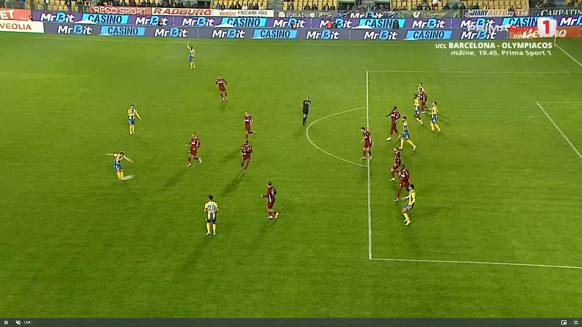 Golul marcat de Denis Radu în Petrolul - CFR Cluj