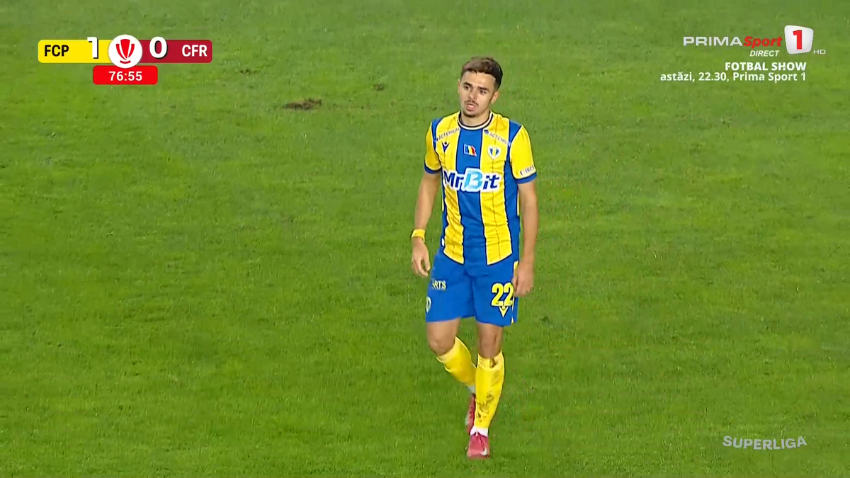 Golul marcat de Denis Radu în Petrolul - CFR Cluj