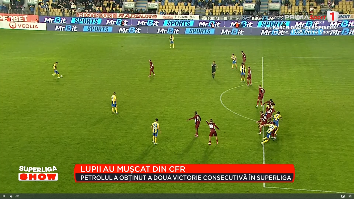 Golul marcat de Denis Radu în Petrolul - CFR Cluj