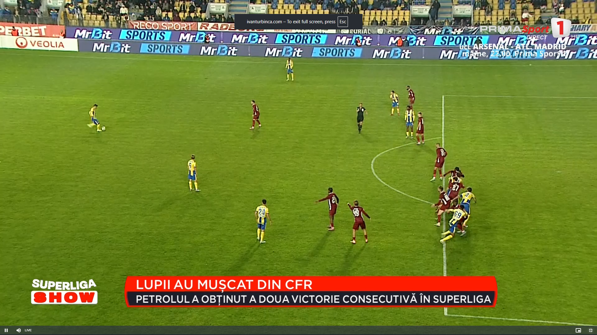 Golul marcat de Denis Radu în Petrolul - CFR Cluj