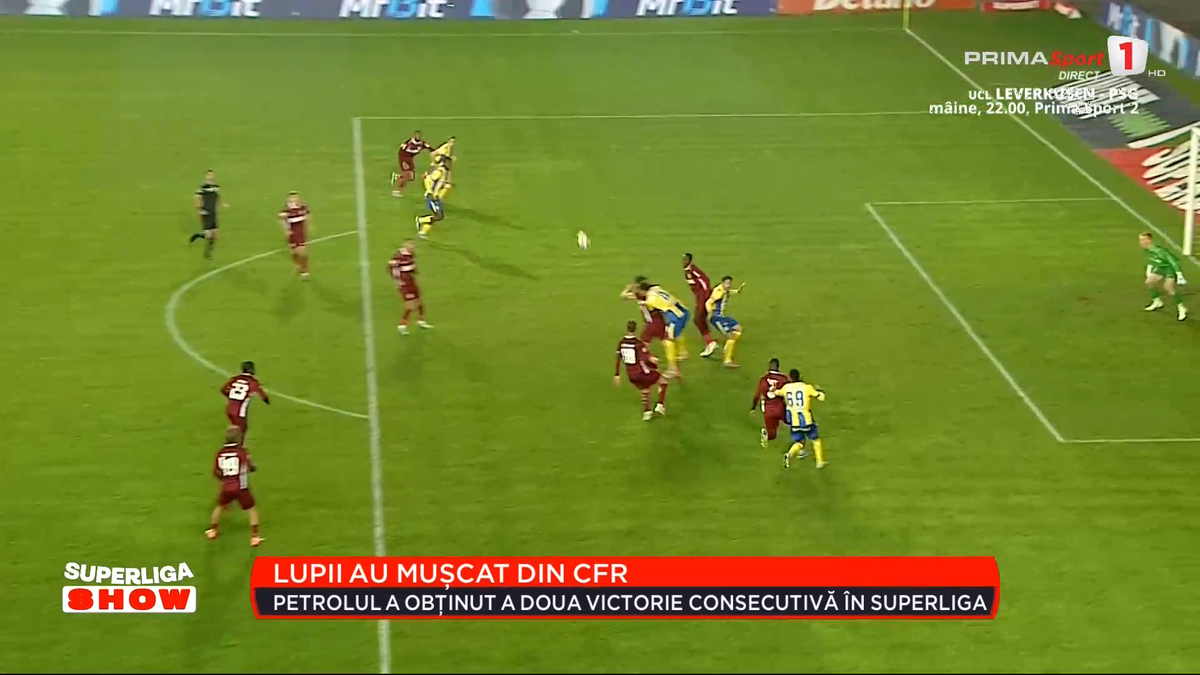 Golul marcat de Denis Radu în Petrolul - CFR Cluj