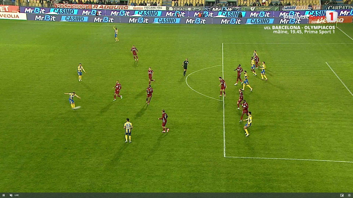 Golul marcat de Denis Radu în Petrolul - CFR Cluj