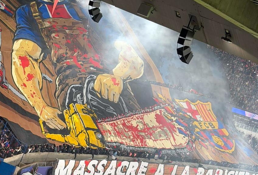 Scenografie sângeroasă la PSG - Barcelona: „Masacru la Paris” // foto: X