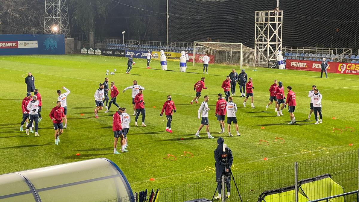 Antrenament România înainte de meciul cu Elveția