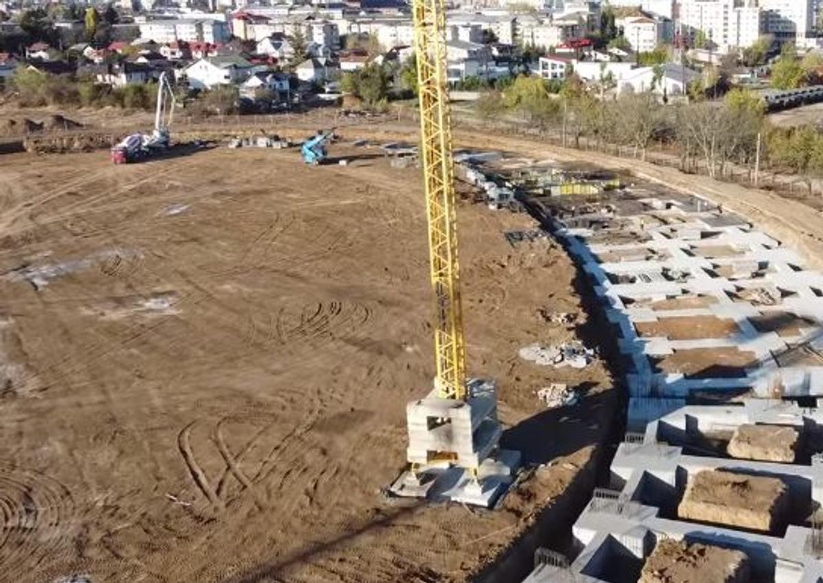 Imagini de pe șantierul „Dâmbovița Arena”