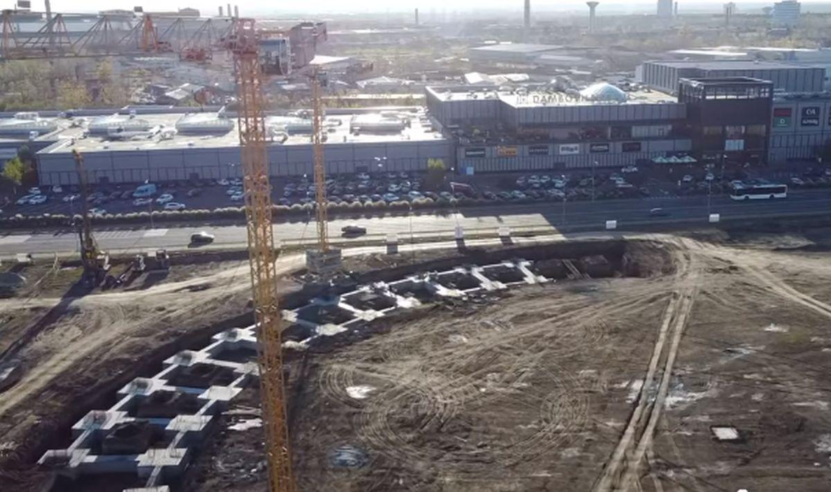 Imagini de pe șantierul „Dâmbovița Arena”