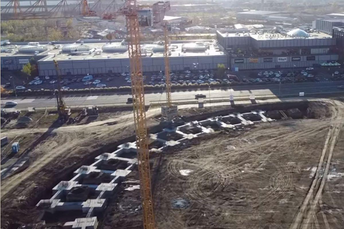 Imagini de pe șantierul „Dâmbovița Arena”