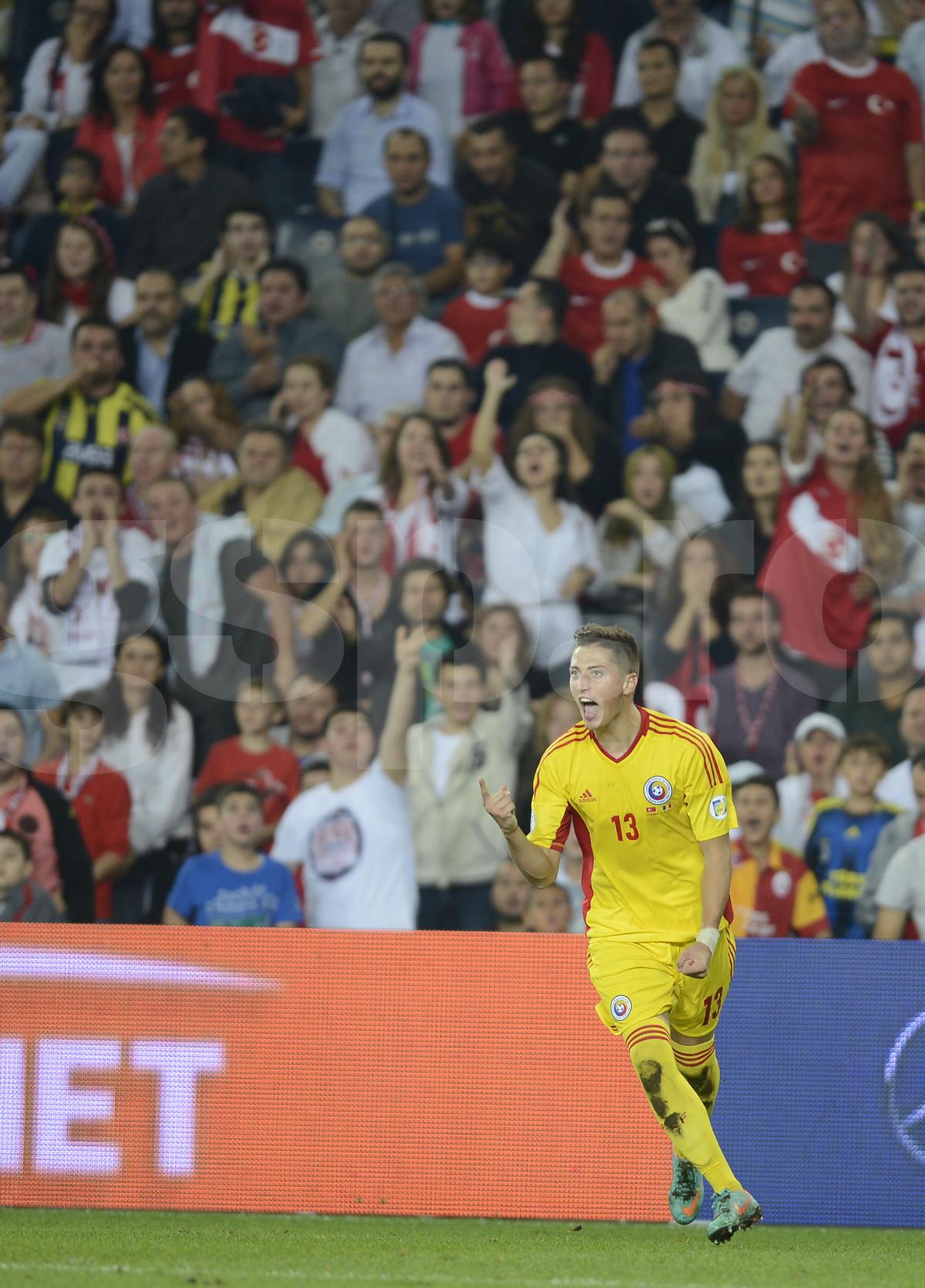 Gicu Grozav, gol in Turcia - Romania 0-1