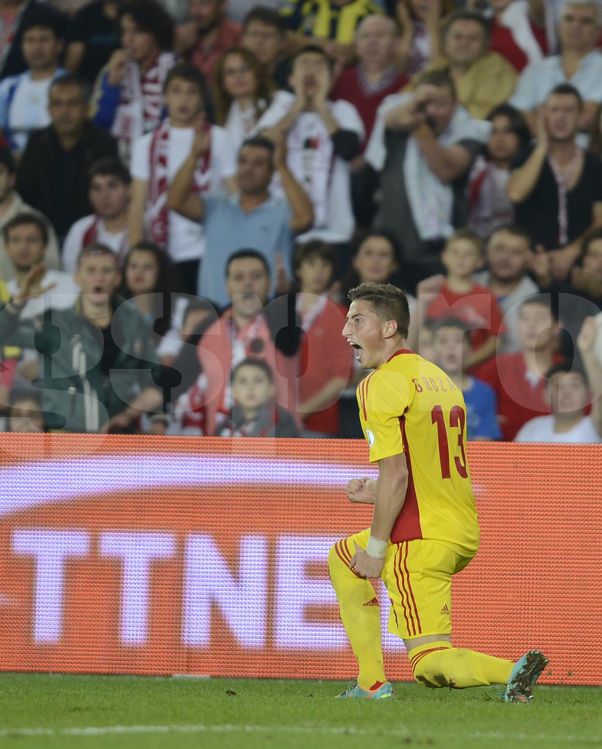Gicu Grozav, gol in Turcia - Romania 0-1