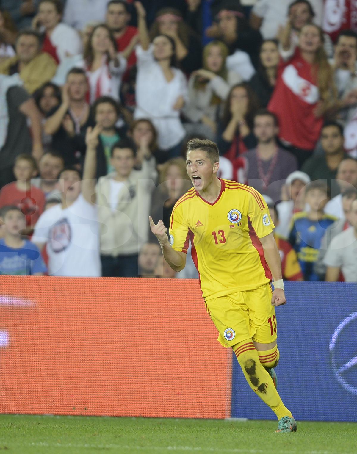 Gicu Grozav, gol in Turcia - Romania 0-1