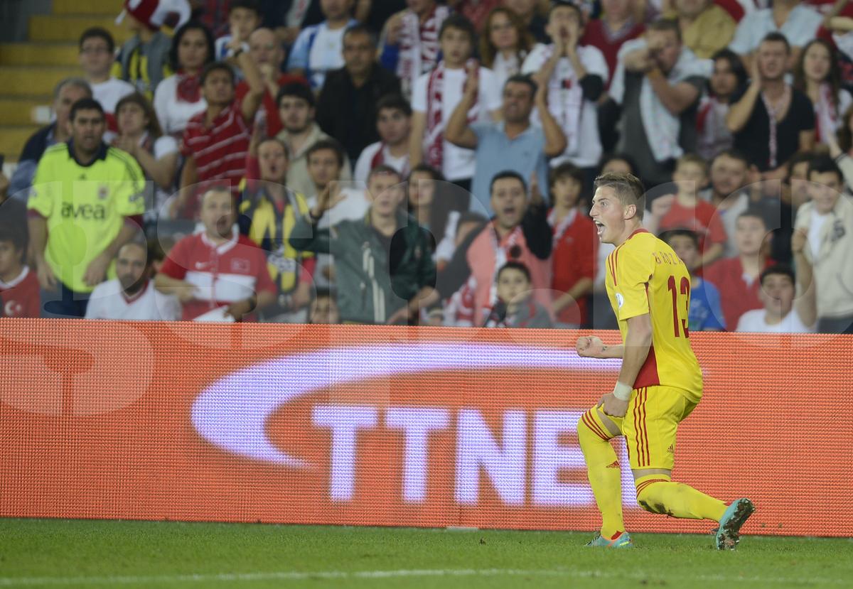 Gicu Grozav, gol in Turcia - Romania 0-1