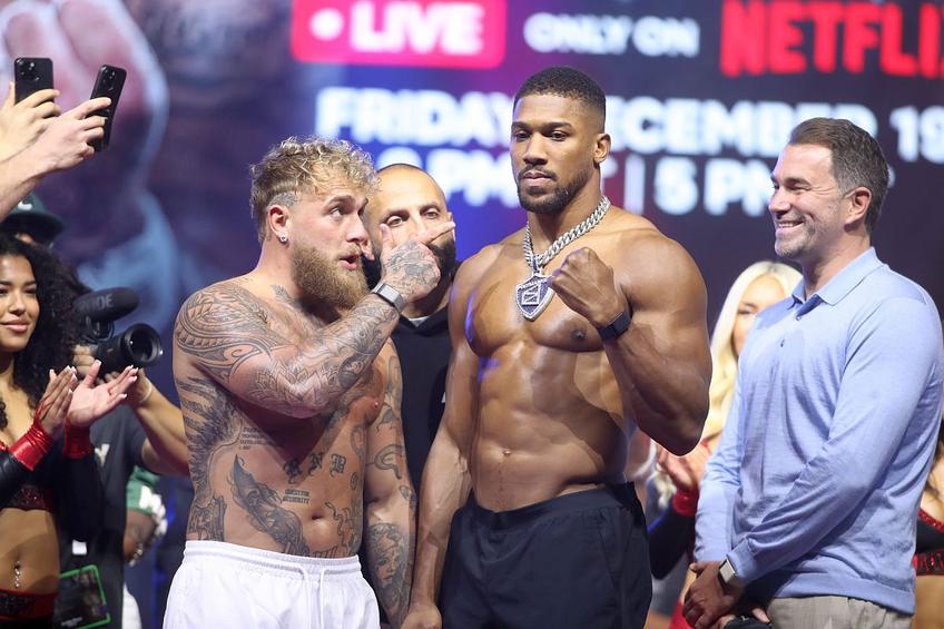 Jake Paul și Anthony Joshua la proba cântarului // foto: Imago Images