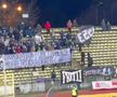 Mesajul afișat de ultrașii alb-violeți / foto. Vlad Nedelea (GSP)