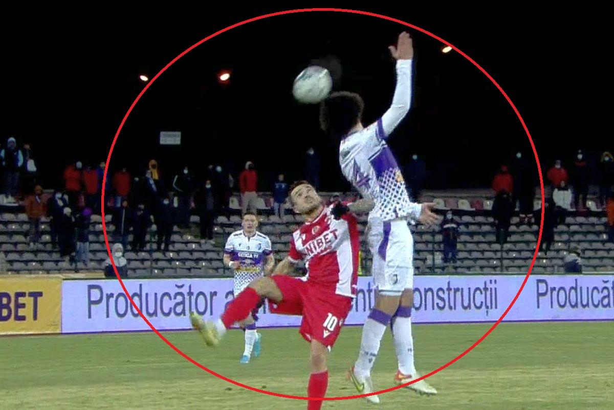 Gafă URIAŞĂ de arbitraj la Pitești: gol anulat ERONAT pentru Dinamo în repriza secundă!