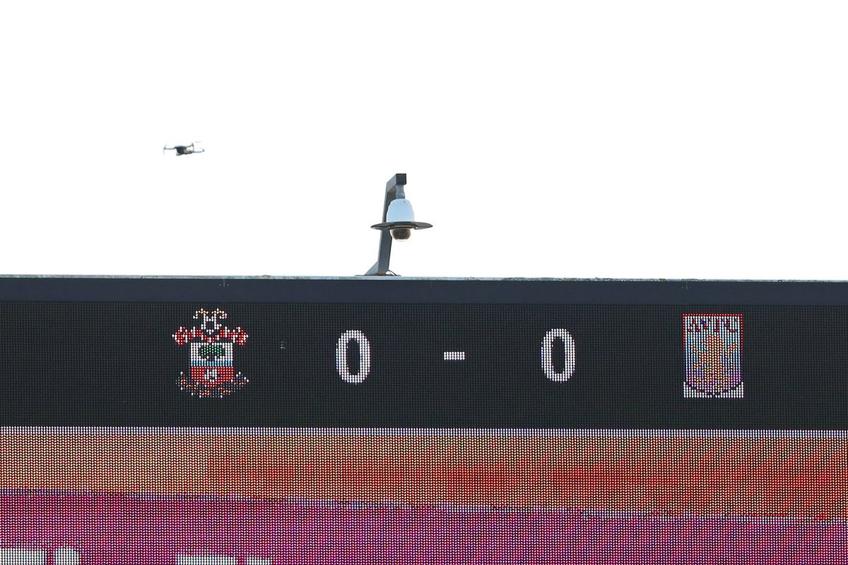 Dronă deasupra stadionului la Soutrhampton - Aston Villa/ foto Imago Images