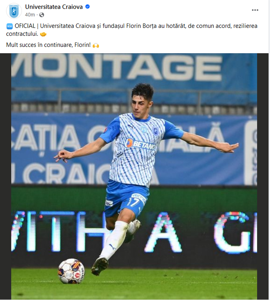 Plecare de ultimă oră de la Universitatea Craiova! » Fotbalistul la care a renunțat Ivaylo Petev