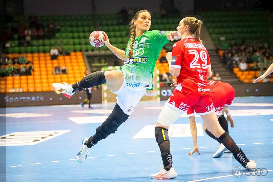 Helena Elver s-a accidentat înainte de meciul cu Gloria Bistrița. Foto: Instagram Gyor și-a pierdut superstarul înaintea duelului cu Gloria Bistrița din Liga Campionilor