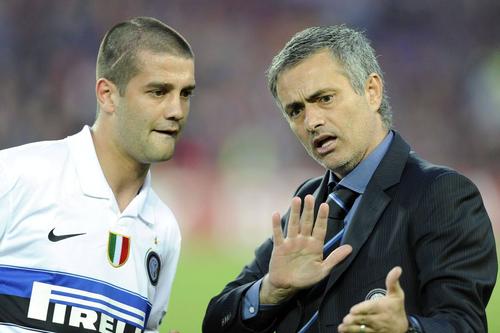 Cristi Chivu și Jose Mourinho / Foto: Imago Images