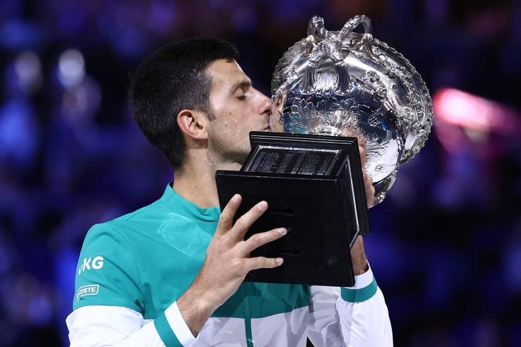 Novak Djokovic - Daniil Medvedev, finala Australian Open, foto: Getty