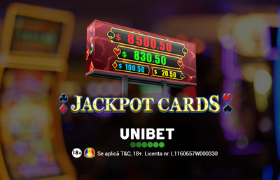 Jackpot Cards EGT a depășit 1.100.000 RON în Cazinoul Unibet și poate fi acordat la orice rotire