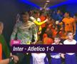 Horațiu Moldovan, salutând arbitrii români înainte de Inter - Atletico // sursă foto: captură Știri DigiSport
