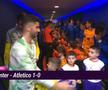 Horațiu Moldovan, salutând arbitrii români înainte de Inter - Atletico // sursă foto: captură Știri DigiSport