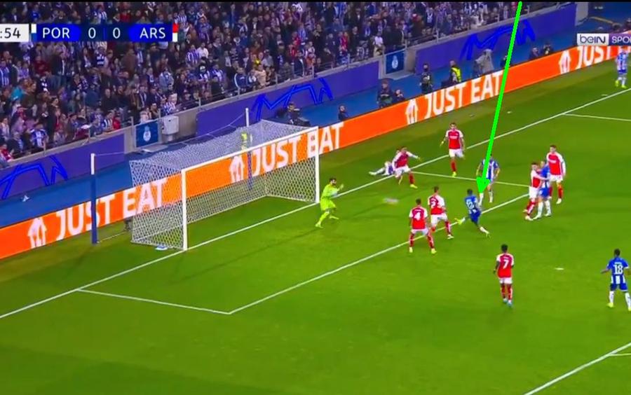 Prima execuție a lui Galeno / FOTO: Captură @bein Tot stadionul a crezut că e gol! Ratare incredibilă în Porto - Arsenal: din 3 metri și cu poarta goală