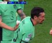 Istvan Kovacs, față în față cu Stefan Savic în Inter - Atletico // foto: captură DigiSport