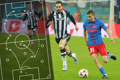 Analiza tactică a meciului FCSB - PAOK 2-0. Fotomontaj: Diana Vasilescu, GSP