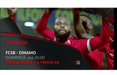 DERBY-UL DE FOC, FCSB VS. DINAMO, ESTE ÎN DIRECT PE PRIMA SPORT 1 SI PRIMA 4 K