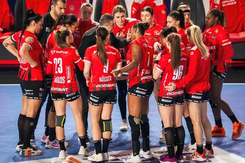 CSM București - Gloria Bistrița-Năsăud, în ultima etapă din grupele Ligii Campionilor. Foto: Facebook