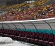 Gazonul Arenei Naționale, acoperit de zăpadă în ziua meciului Rapid - Dinamo