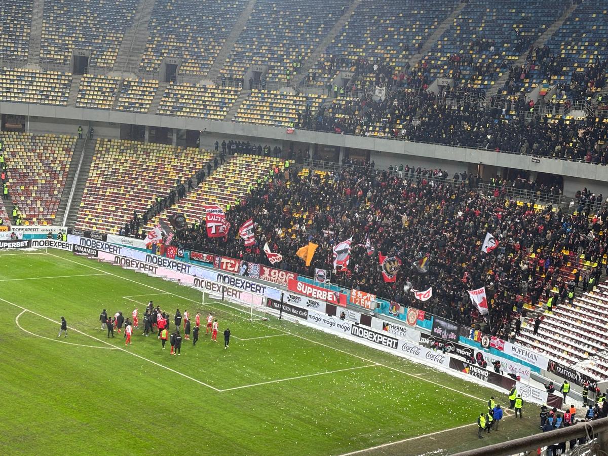 Imagini de la finalul meciului Rapid - Dinamo