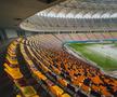 Gazonul Arenei Naționale, acoperit de zăpadă în ziua meciului Rapid - Dinamo/ foto Facebook @Rapid